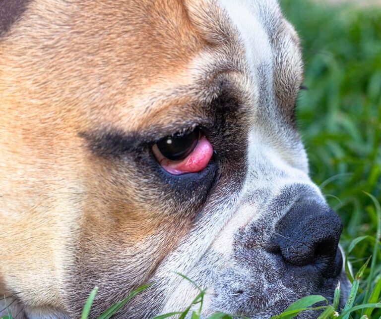 O que é uma bolinha vermelha no olho do meu cachorro?